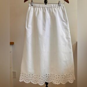 Old Navy White Eyelet 100% Cotton Maxi Skirt